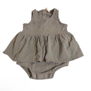 Quincy Mae Organic Cotton Skirted Tank Dress Size 0-3 months